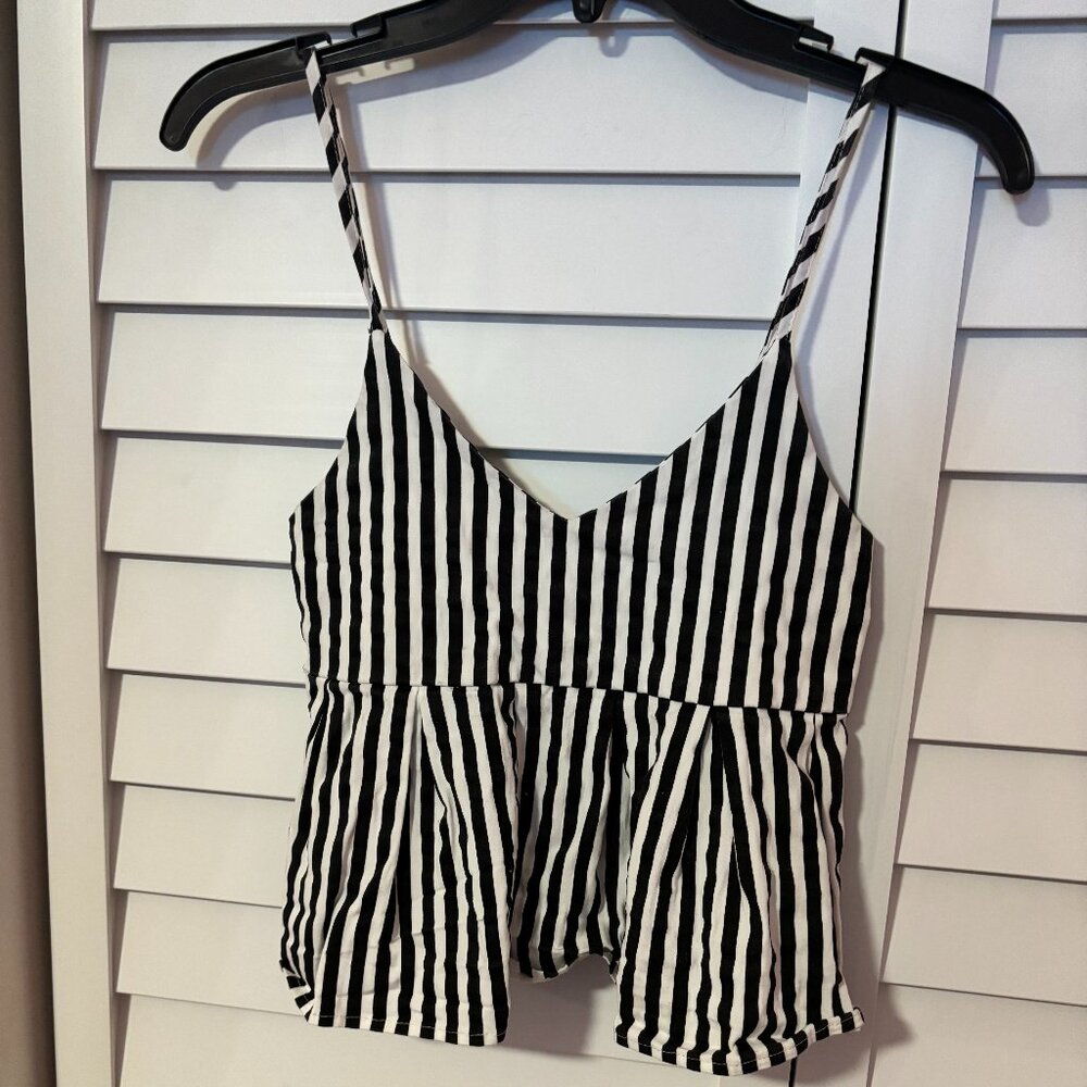 Striped baby doll top